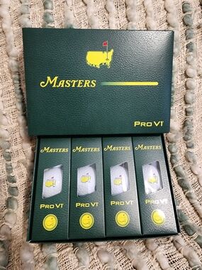 2026 Masters Pro V1 Golf Ball Gift Set - Dark Green & Yellow